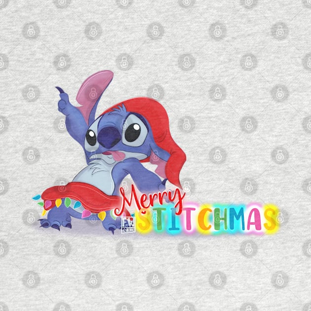 Merry Stitchmas Stitch by foxnwombatco 